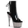 Pleaser - ADORE1018T Bottes de plateforme, Pole dance chaussures - Chaussures de pole dance - Noir/Transparent Product image